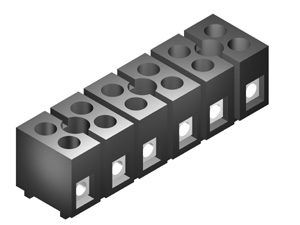 SM010 Terminal Block 6Way Sq. 15A