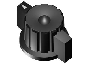 SM020 Knob Small Pointed Dia 22 mm