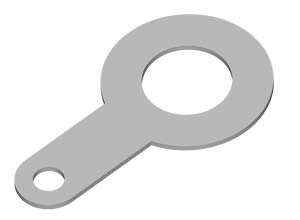 SM095 Earth Tag Hole Tiny 3mm