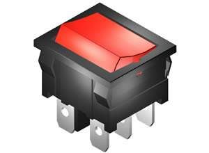 SM303 Rocker Switch Small 4A DPDT On On